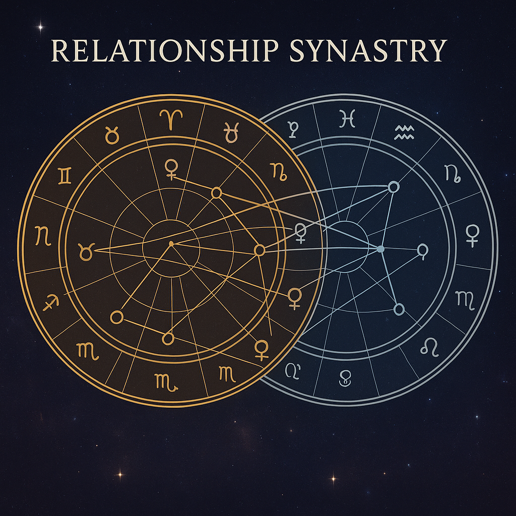 Sample synastry chart for relationship compatibility